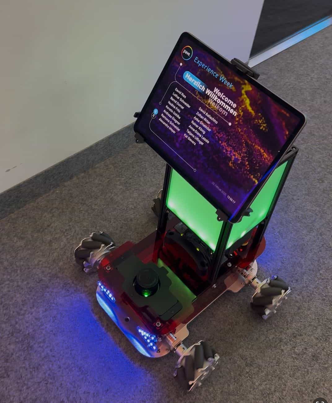 Eduard with tablet pedestal at pave